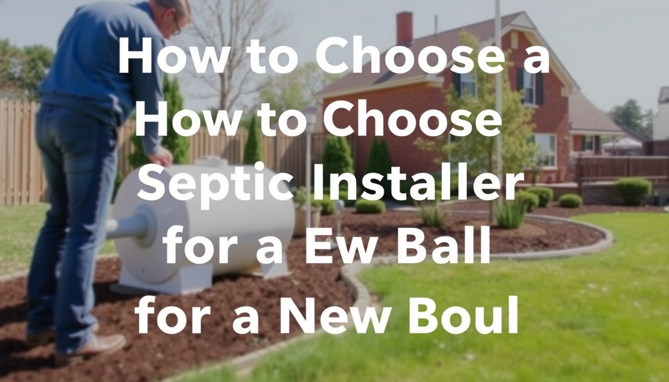 How to Choose a Septic Installer for a New Build How to Choose a Septic Installer for a New Build