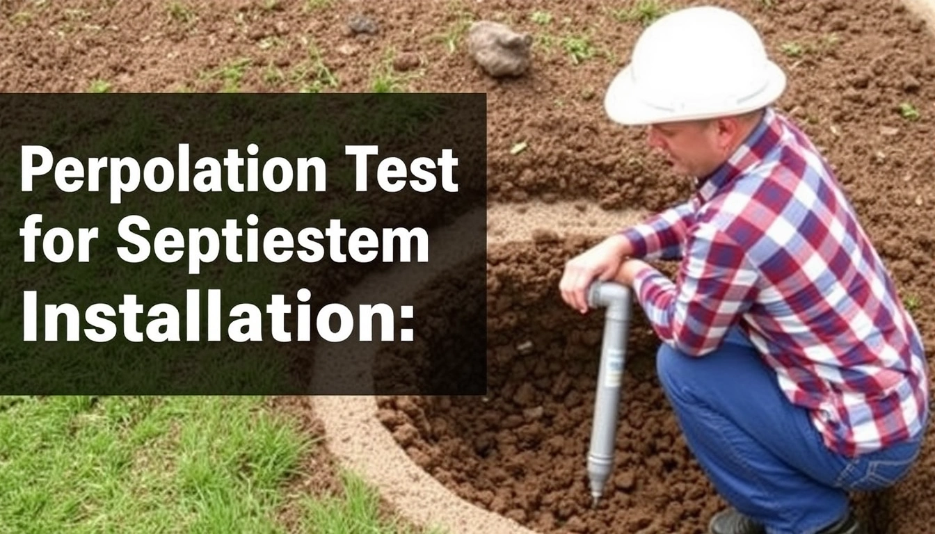 Percolation Test for Septic System Installation: What to Expect