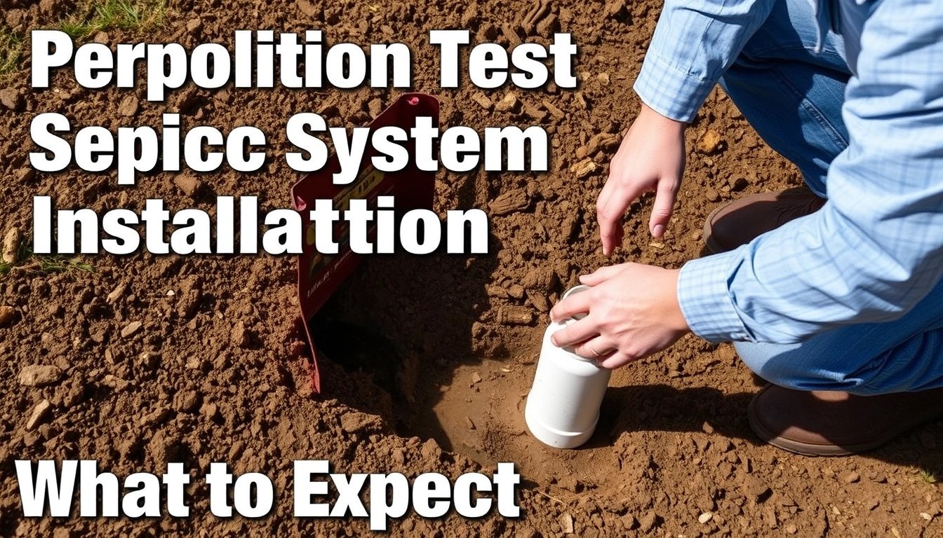 Percolation Test for Septic System Installation: What to Expect
