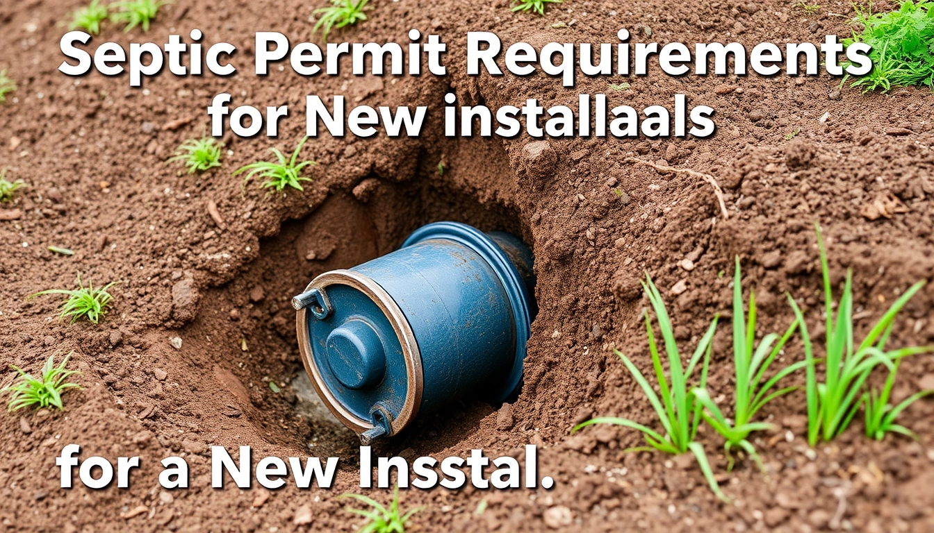 Septic Permit Requirements for a New Installation Septic Permit Requirements for a New Installation