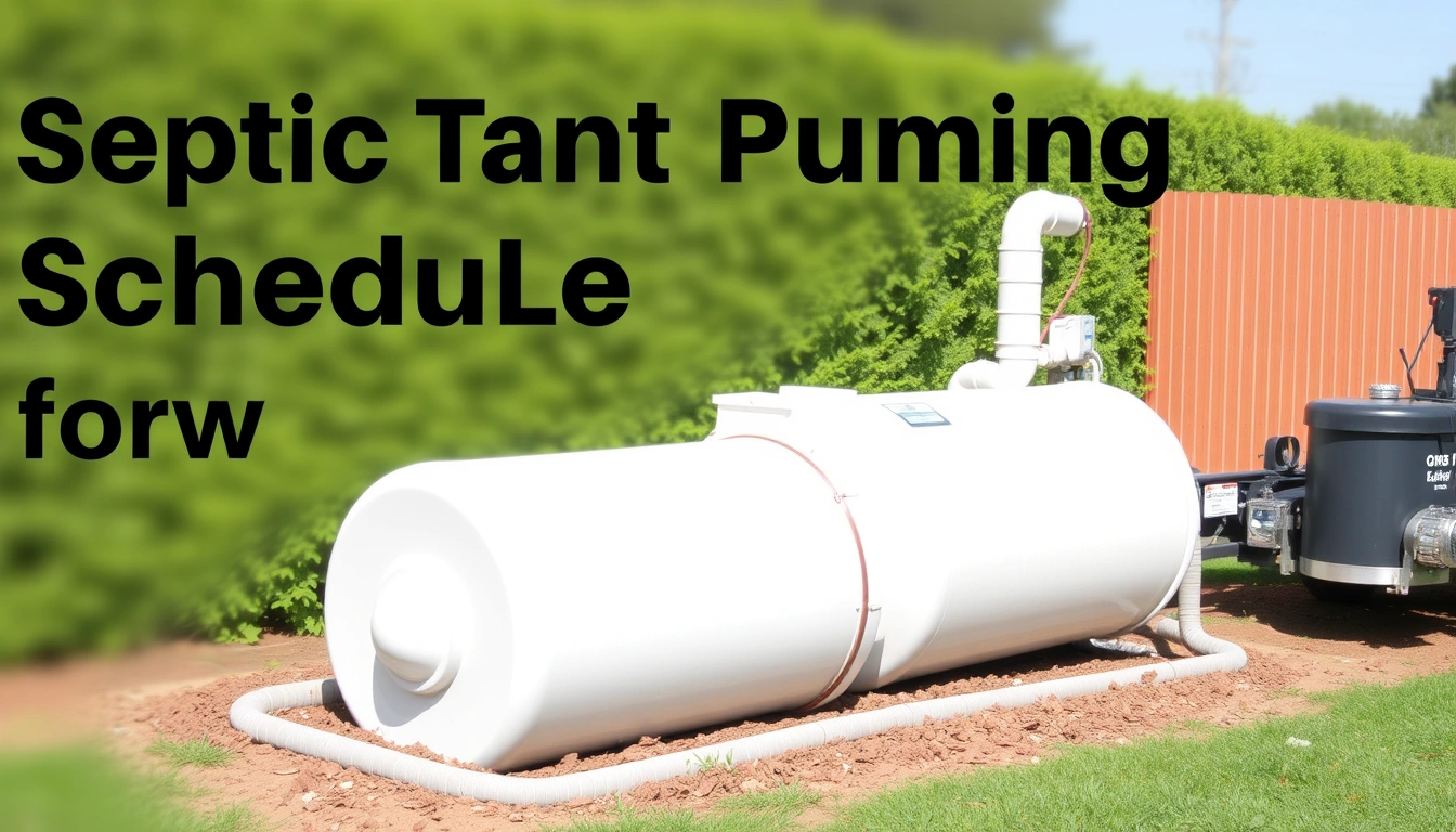Septic Tank Pumping Schedule for a Newly Installed System